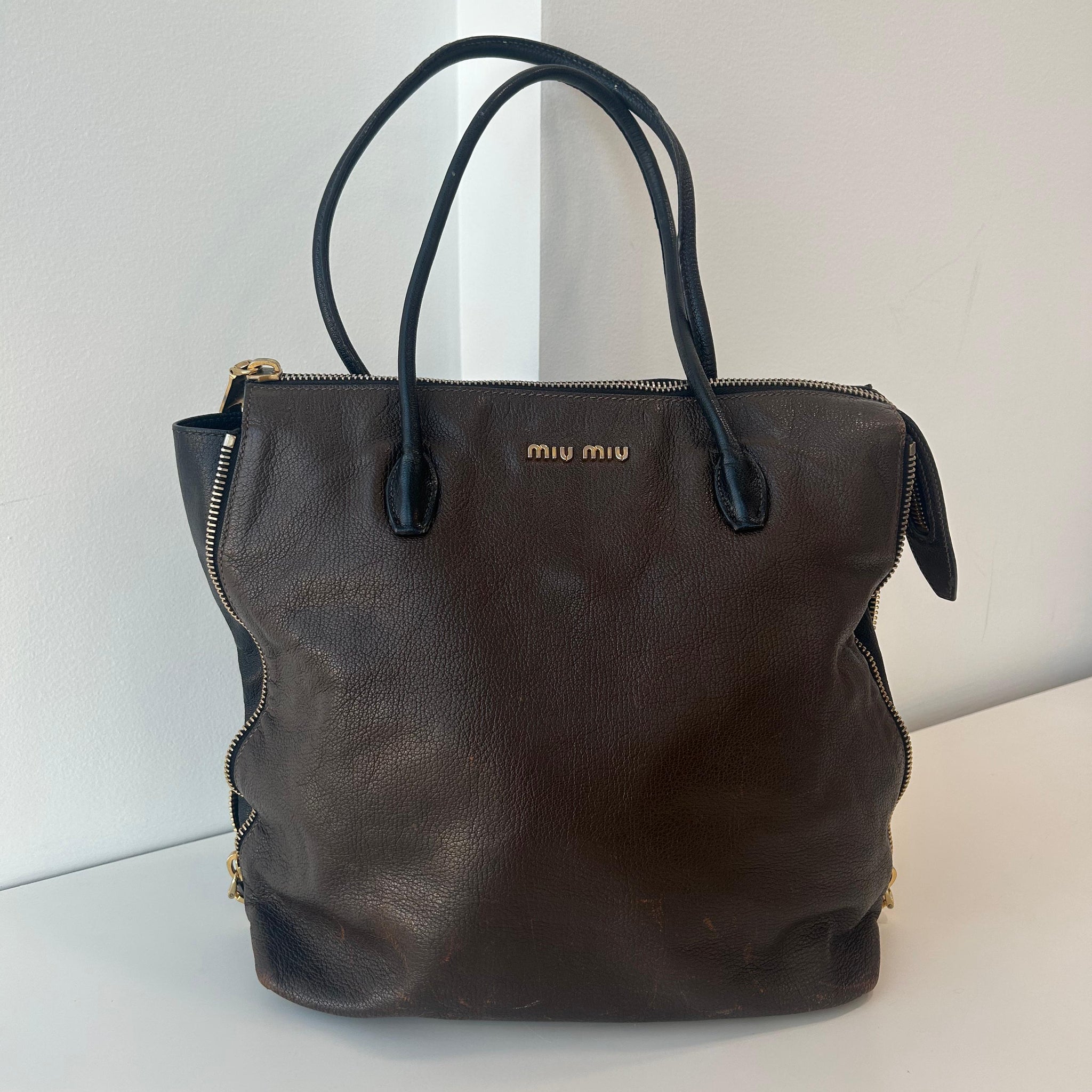Miu Miu Tote Bag Vitello Shine