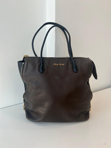 Miu Miu Tote Bag Vitello Shine