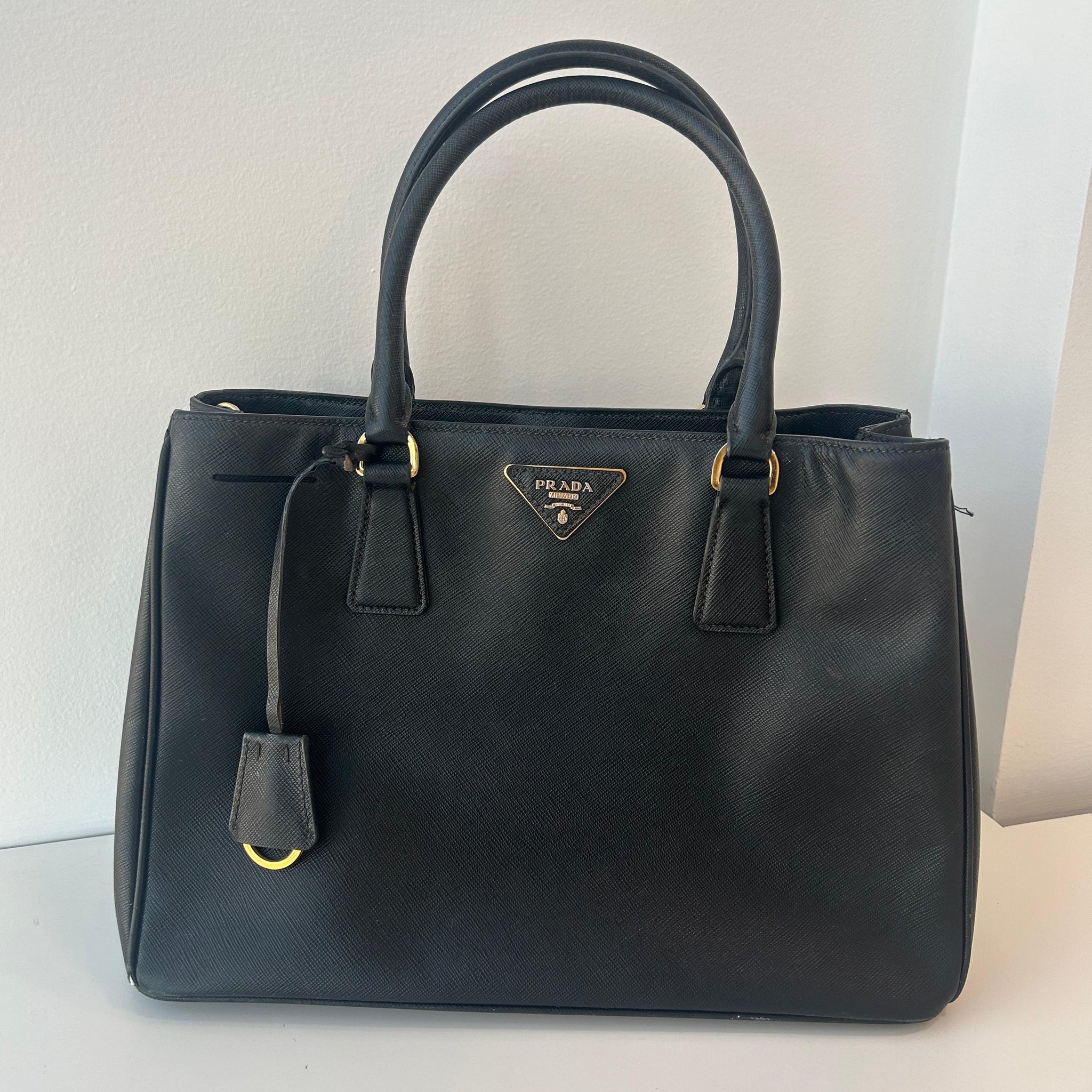 Prada Saffiano Lux Galleria Tote Nero
