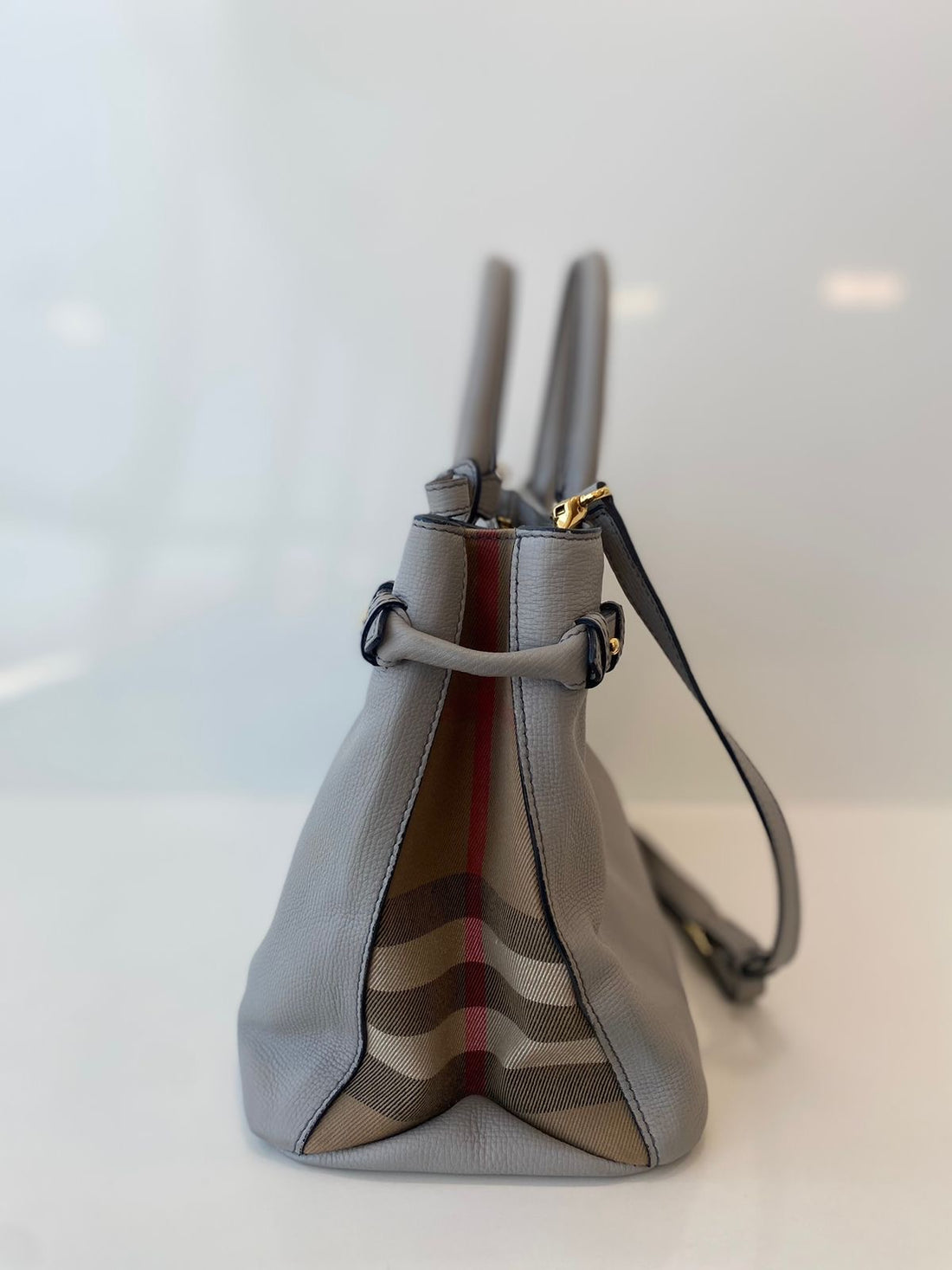 Burberry Banner Tote Cinza