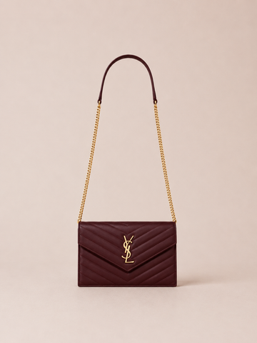 Bolsa Saint Laurent Envelope Vinho