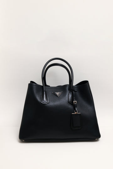 Prada City Calf Cuir Double Tote