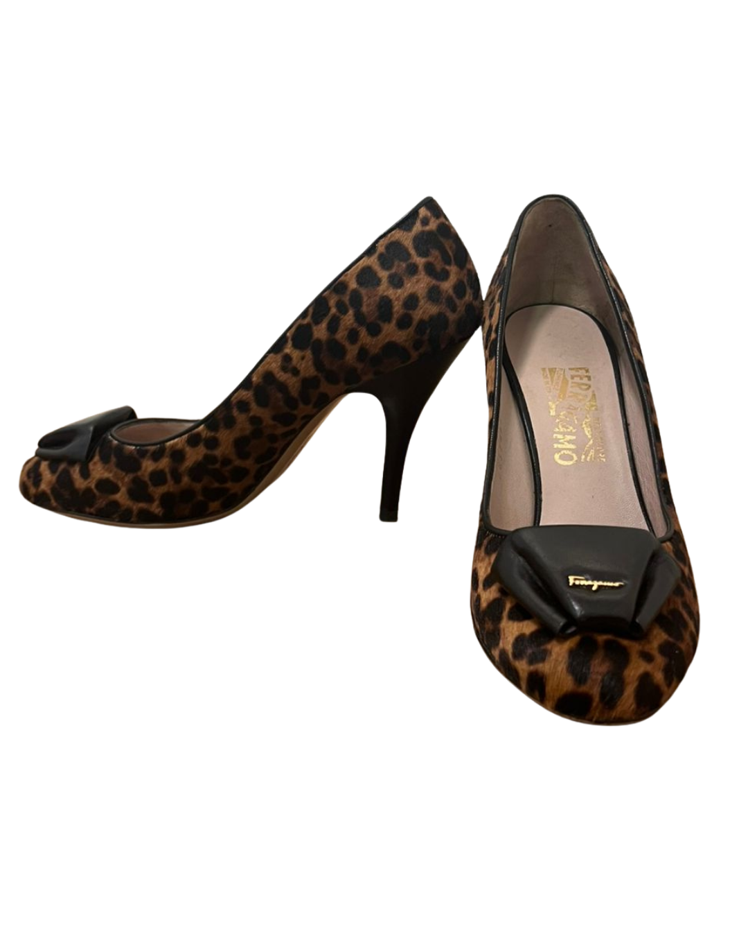 Salto Animal Print Salvatore Ferragamo