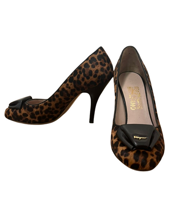 Salto Animal Print Salvatore Ferragamo