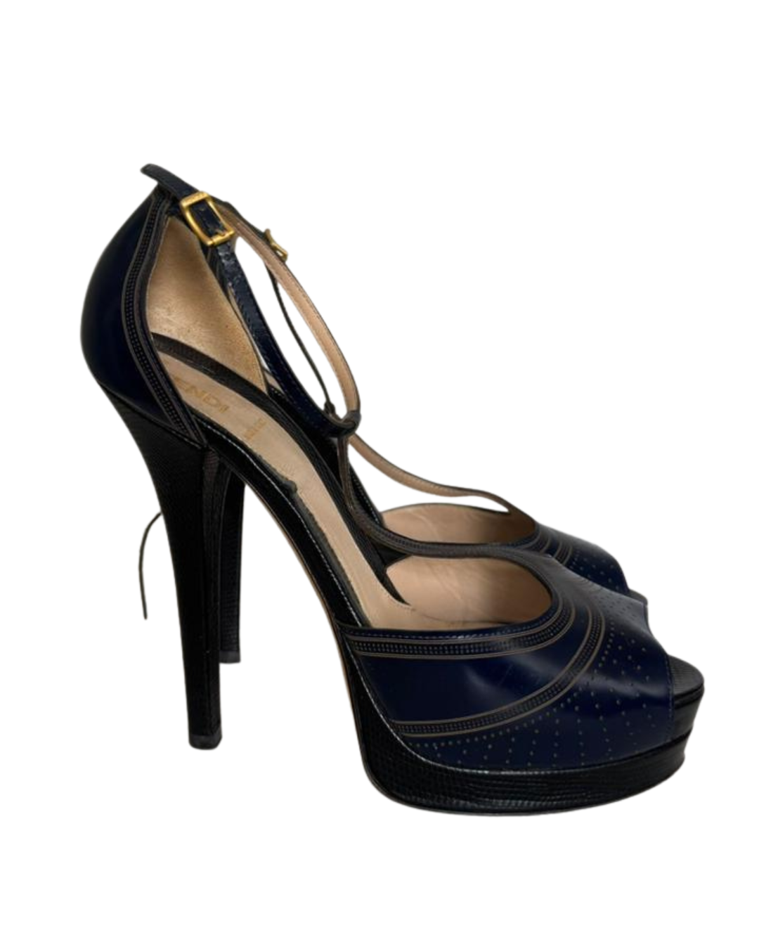 Sandália Fendi Azul Marinho