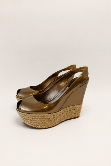 Lagoon Raffia Wedge Slingback Louis Vouitton 35 BR