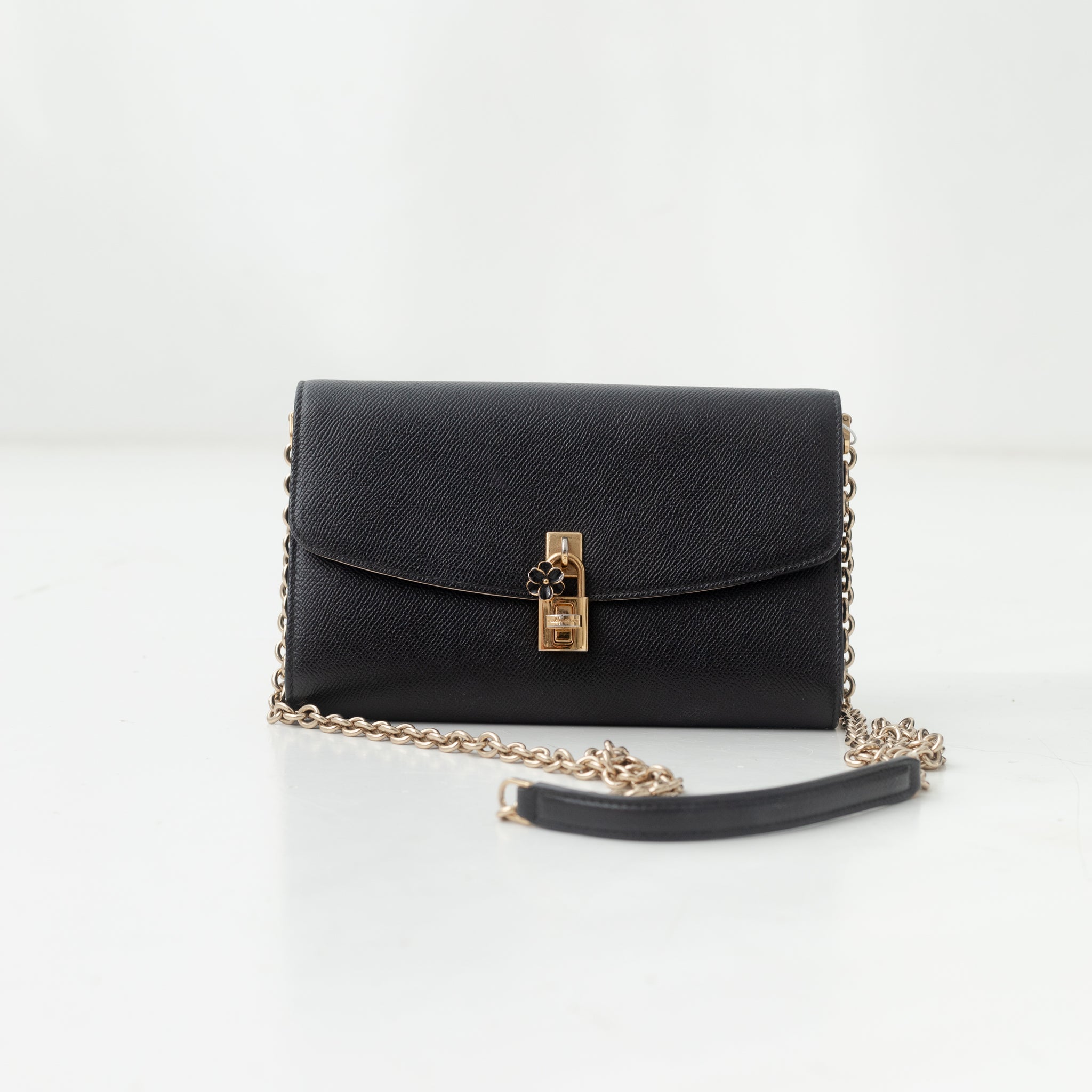 Bolsa Dolce & Gabbana Padlock Crossbody de Couro