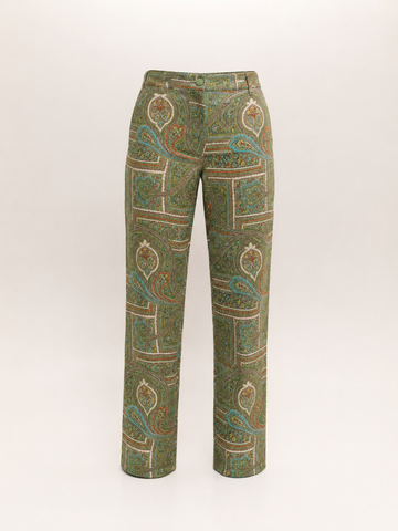 Calça Prada paisley silk twill