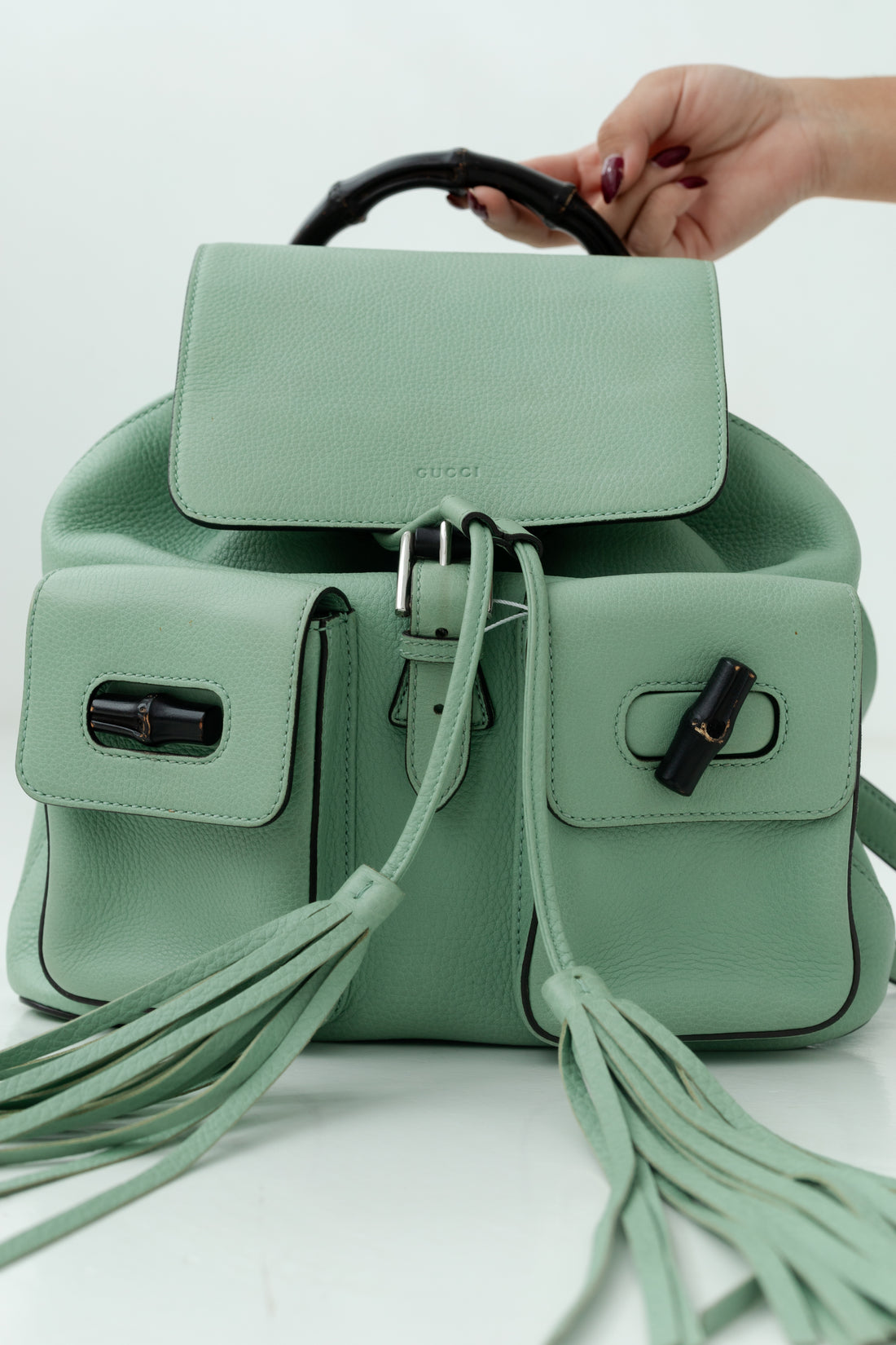 GUCCI Cellarius Bamboo Backpack