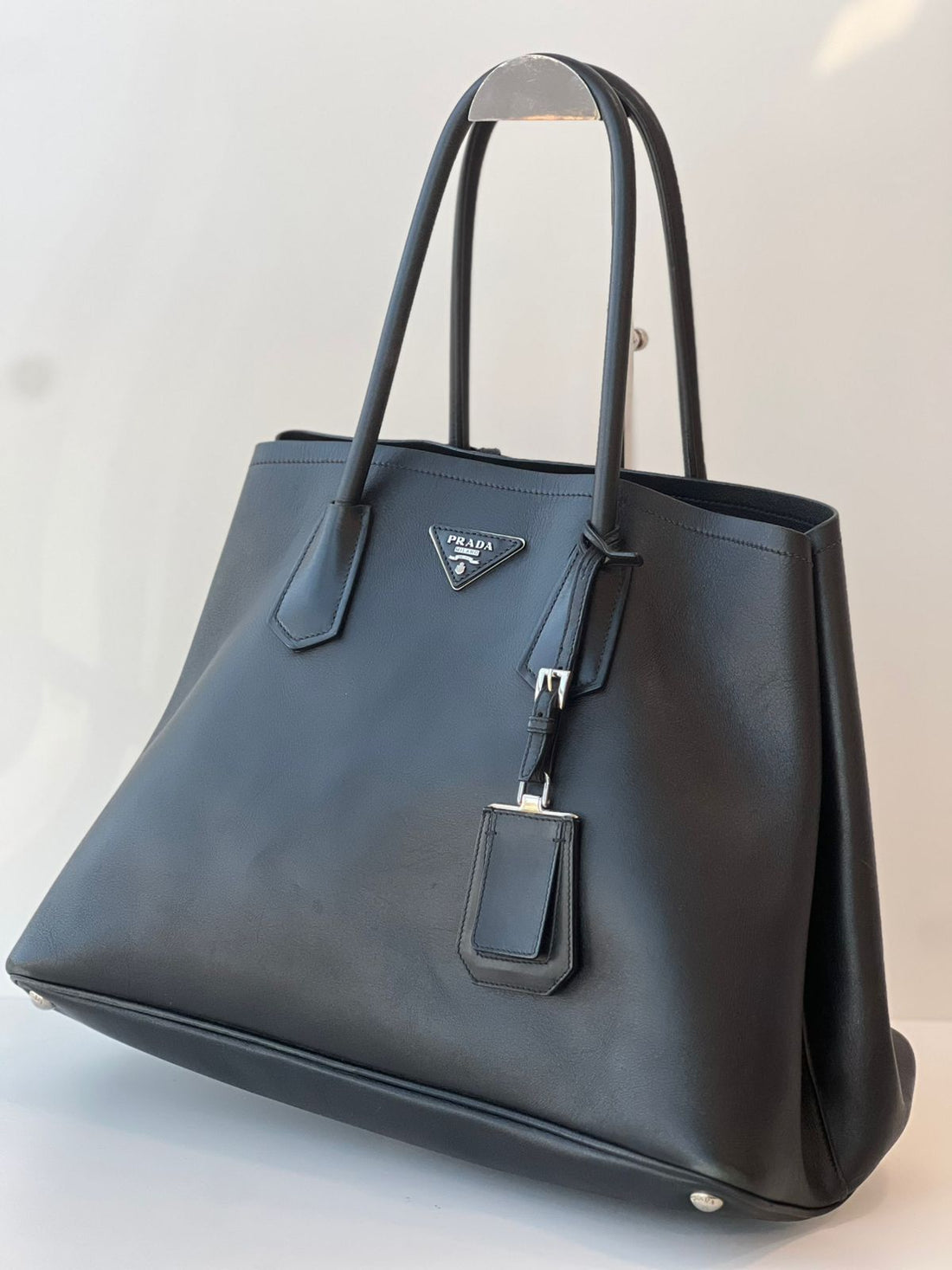 Prada City Calf Cuir Double Tote