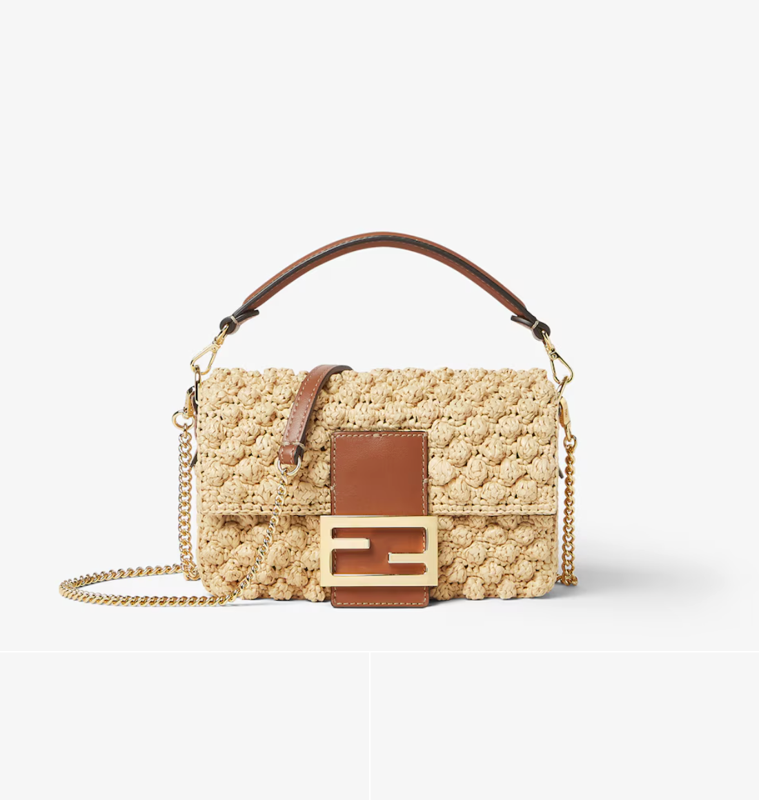 Bolsa Fendi Baguete Mini Beige