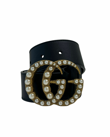 Cinto Gucci GG Pearls