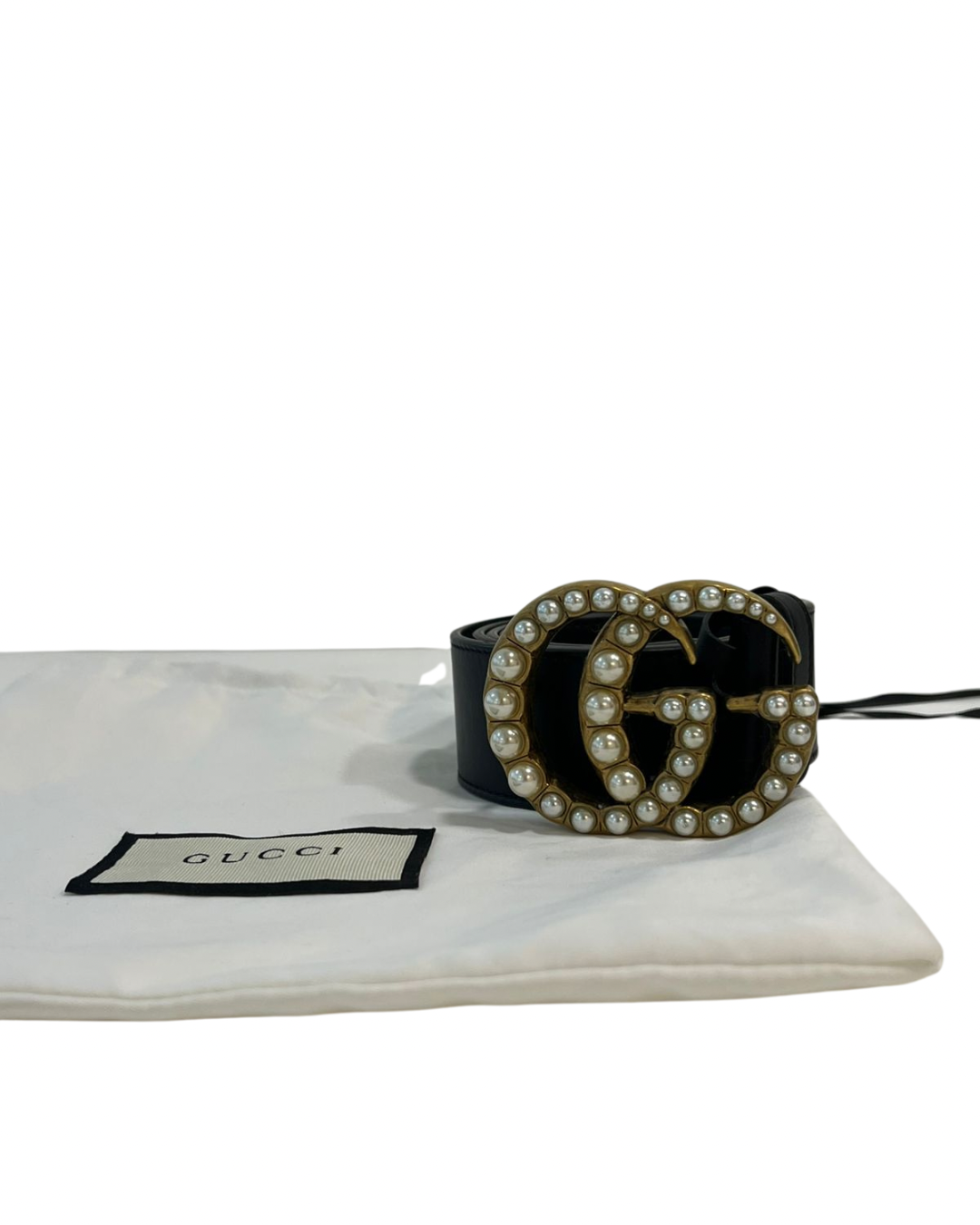 Cinto Gucci GG Pearls