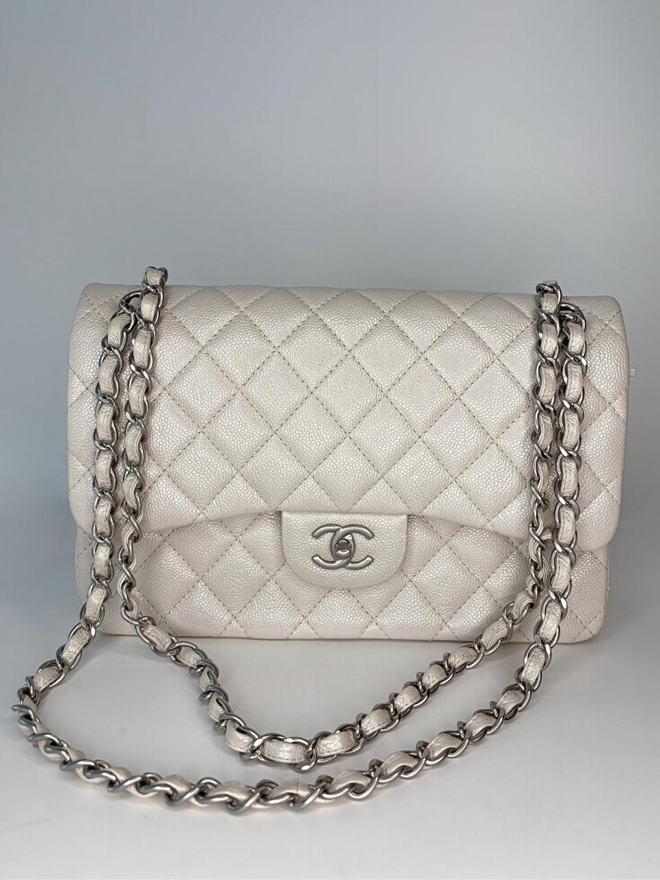 Chanel Classic Double Flap Jumbo Perolado