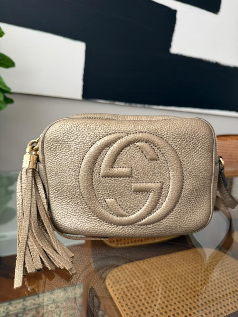Disco Soho Champagne Metallic Leather