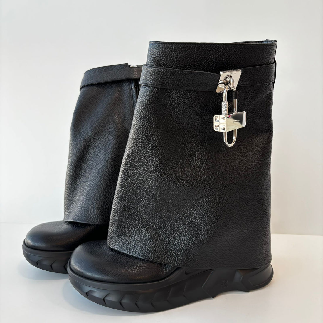 Givenchy Shark Lock Biker Ankle Boots 36 BR