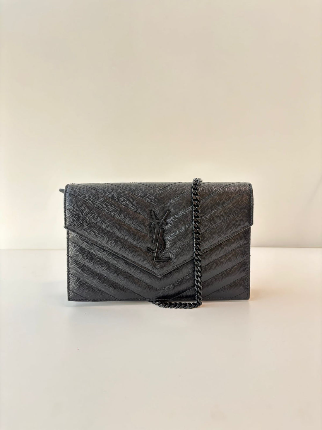 Saint Laurent Cassandre Envelope Chain Wallet