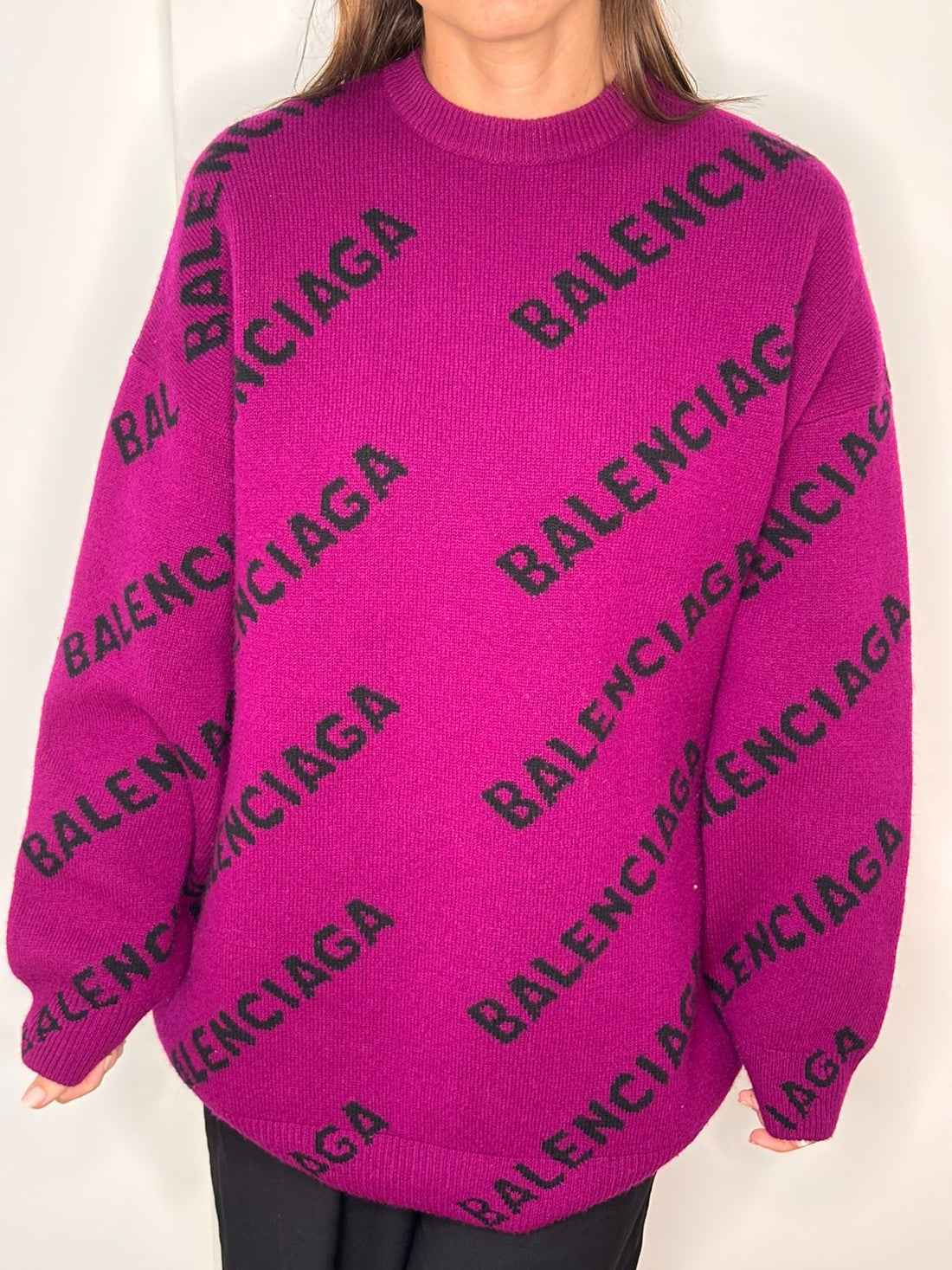 Blusa Balenciaga Tricot Bicolor