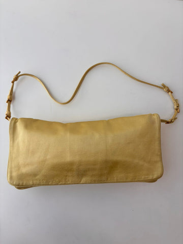 Prada Vintage Satin Triangle Logo Baguette