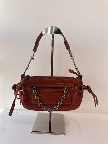 Celine Leather Triomphe Boogie Brown