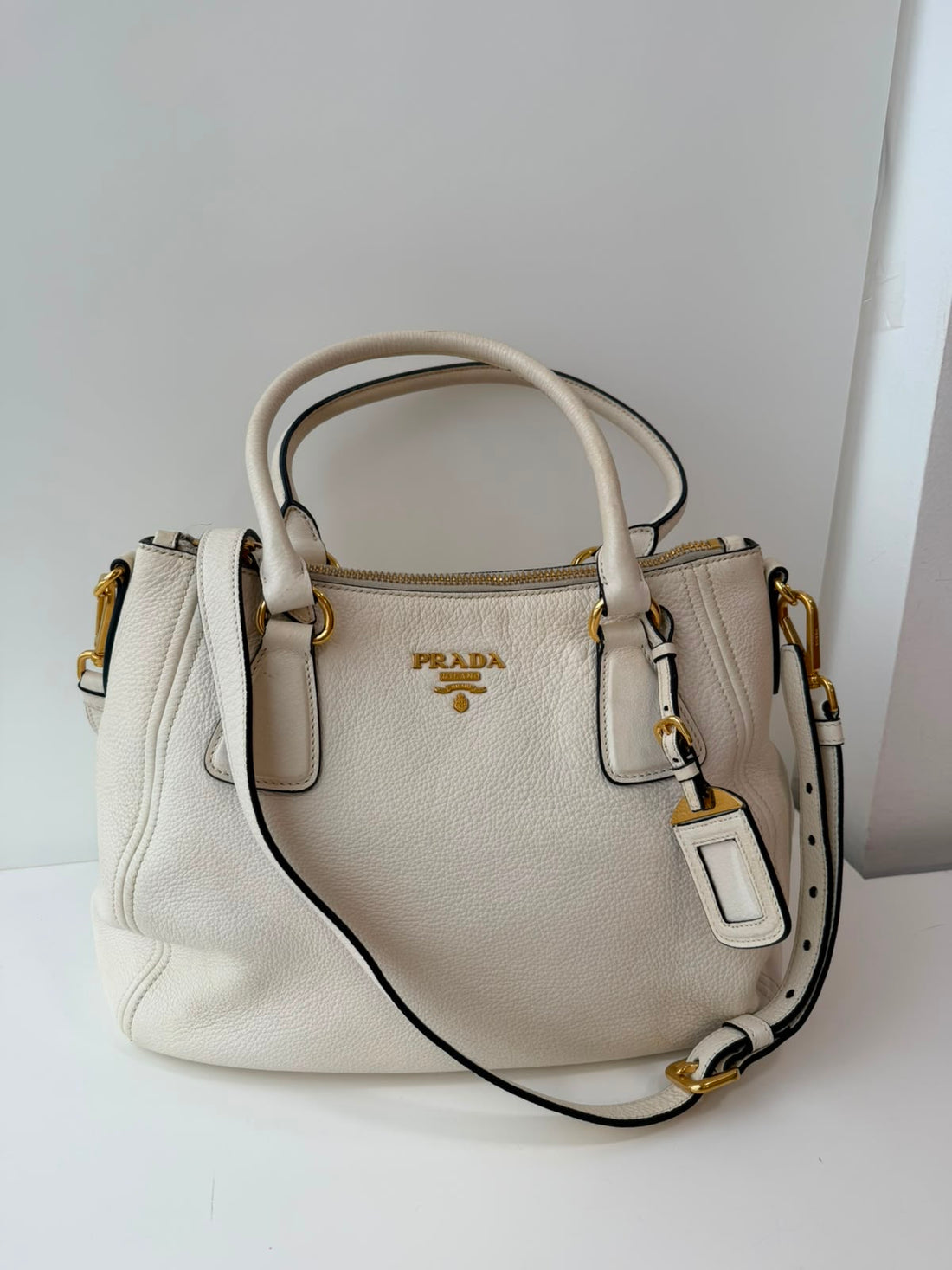 Prada Vitello Daino Off White