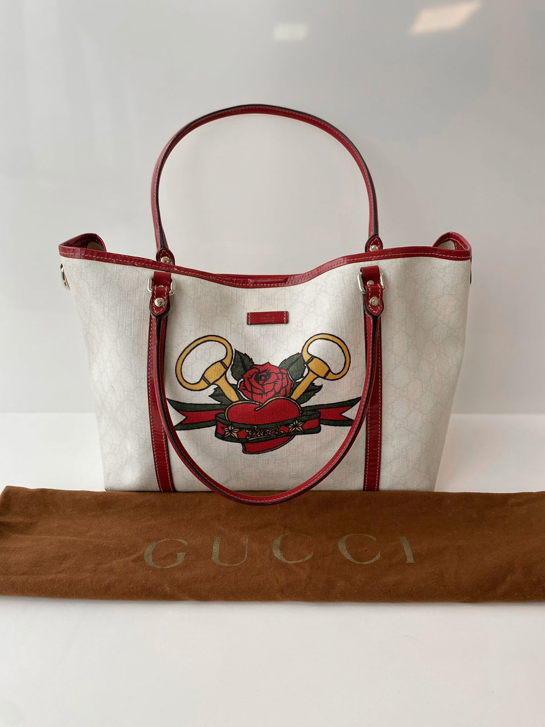 GUCCI Joy tote printed GG coated canvas