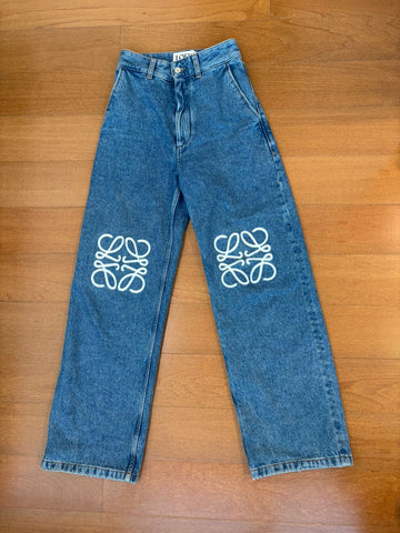 Loewe Embroidered Anagram Baggy Jeans 34BR