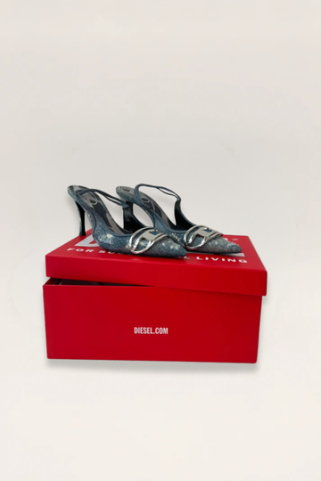Diesel Denim Slingback Heels TAM 36BR